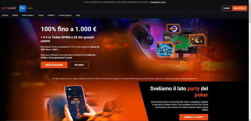 party poker recensione - home page